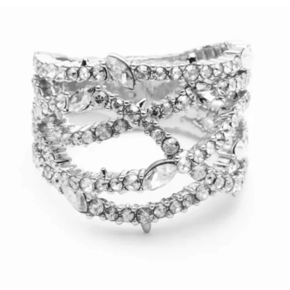 Alexis Bittar Pave Orbiting Ring Silver Size 7